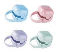 ORFOFE Contenitore per Ciuccio in Plastica Pp 4 Pezzi Porta Ciuccio Portatile Facile da Attaccare Adatto per Borsa Pannolino Colore Casuale