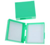 ORFOFE Contenitore Portaoggetti per Diapositive da Microscopio 2 Pezzi in Abs Multi Slot e Chiusura a Scatto per Laboratorio Scientifico Colore Casuale