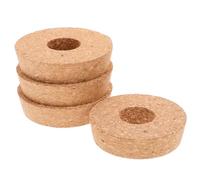 ORFOFE Coperchio in Legno 8.5X8.5X0.7 Pollici per Vaso Idroponico Foro, Set 4 Tappi in Sughero per Micro Paesaggi Adatto a Casa e Scrivania