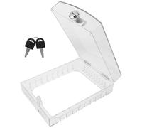 ORFOFE Coperchio Termostato con Serratura e Fori di Ventilazione, Scatola di Sicurezza Trasparente da Parete 19,6x14,7x6,5 Cm per Protezione Termostato Domestico e Ufficio