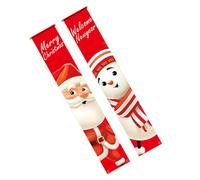 ORFOFE Copertura Natalizia per Porta 1 Paio Striscione Decorativo Distico di Natale per Esterni Banner Festival Luminoso Resistente per Casa Ufficio Hotel e Negozi