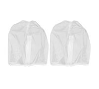 ORFOFE Copertura per Trucco Cappuccio per Chioma Bianco Monouso 2 Pezzi - Protezione Viso e Chioma per Addio al Nubilato e Abiti in Negozio - Tessuto Traspirante Cerniera per Eventi e