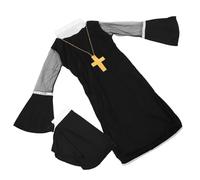 ORFOFE Costume Suora Donna Plus per Halloween e Cosplay Abito Leggero e Confortevole per Feste e Performance Accessorio Unico per Foto e Party Carnevale