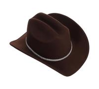 ORFOFE Cowgirl Hat Western Felt Jazz Party Fedora for Women And Men Sturdy Design for Music Festivals And Summer Outdoor Activities Unique Charm