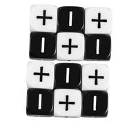 ORFOFE Dadi da Gioco Acrilici 12 Pezzi Segni e Meno Grandi Set di Dadi Giocattolo Bilanciati per Accessori per Party Game e Giochi da Tavolo