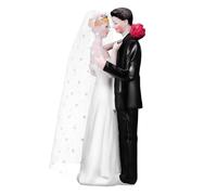 ORFOFE Decorazione per Torta Nuziale in Resina Statuetta Sposi Topper Matrimonio Romantico e Bomboniera per Feste Ornamento Artigianale per Anniversario e Ricordo Nozze