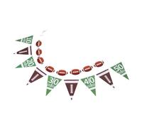 ORFOFE Decorazioni Festa Calcio con Ghirlanda Triangoli Pre-assemblata Bandierine Sportive per Giorno di Partita Addobbi Tema Sport Compleanno