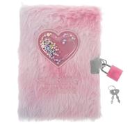 ORFOFE Diario Dei Cartoni Animati Taccuino Per Adolescenti Peloso Con Copertina Carina Chiave Estetica Segreta Diari A Forma Di Cuore Per Ragazze Diario Fai Da Te Soffice Formato