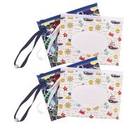 ORFOFE Dispenser per Salviette Umidificate Ragazzo Ragazza 4 Pezzi, Sacchetto Richiudibile Eva 7,07" X 5,5", Porta Salviette da Viaggio e Passeggino, Contenitore Riutilizzabile