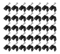 ORFOFE Fermacavi Rotondi Chiodi Neri 6mm 400 Pezzi, Graffette Metalliche per Cavi Ethernet, Fissaggio Cavi Elettrici da Parete per Uso Interno ed Esterno