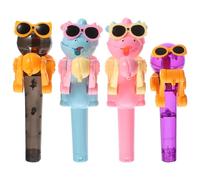 ORFOFE Giocattolo per Robot Porta Lecca-Lecca Pop-up 4 Pezzi Colorati, Scatola Portatile per Caramelle e Scherzi da Festa, Materiale Sicuro e Resistente, Regalo Divertente per Compleanni