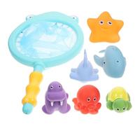 ORFOFE Giochi da Bagno per Animali Spruzzanti e Cambia Colore Giocattoli Bagnetto Interattivi con Rete da Pesca Plastica Durevole per Sviluppo Motorio e Immaginazione Facili da Pulire