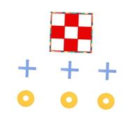 ORFOFE Gioco del Tris Gigante Portatile con Cornice Set da Gioco da Pavimento per Famiglie da Giardino Spiaggia e Campeggio senza Utensili Facile da Trasportare e Conservare