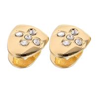 ORFOFE Griglie per Denti in Metallo Dorato 2 Pezzi, Accessori Hip-Hop per Rapper, Gioielli Decorativi per Denti Comodi e Stabili, per Feste e Cultura Rap