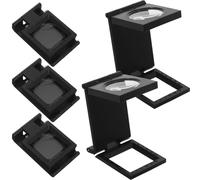 ORFOFE Lente d'Ingrandimento Pieghevole 8X Portatile con Lente 27mm da 5 Pezzi Mini Tascabile per Gioielli Artigianato e Ispezione Tessuti Resistente in Plastica per Uso Professionale