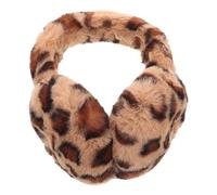 ORFOFE Leopardo paraorecchie per donne e ragazze, soffici scaldacollo, antivento e caldo, per attività all'aperto, accessorio alla moda per le intemperie
