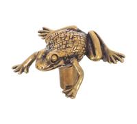 ORFOFE Maniglia per Mobili in Ottone Vintage a Forma di Rana, Resistente All'usura Design Cinese Feng Shui, per Cassetti e Armadi in Stile Classico Marrone