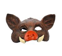 ORFOFE Maschera Animale Cinghiale in PU Marrone per Halloween Cosplay e Decorativa e Adatta Carnevale e Balli in Maschera