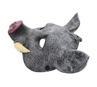 ORFOFE Maschera Halloween Cinghiale PU Grigia Maschera Animale Divertente Unisex per Feste Costume Carnevale Cosplay