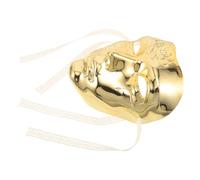 ORFOFE Maschera Steampunk Oro in Abs per Uomo Resistente e Robusta Maschera a Tutto Volto Stile Punk Cyborg e Feste Cosplay