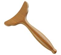 ORFOFE Massaggiatore Facciale in Legno Gua Sha con Coda di Sirena Strumento Manuale per Massaggio e Terapia del Meridiano Portatile per Uso Domestico e Spa Favorisce Elasticità e Giovane