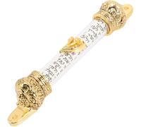 ORFOFE Mezuzah Decorazione Religiosa per Porta in Metallo, Mezuza ebraica Decorativa, per Ingresso e molteplici Ambienti, 11,5 cm, Due Piccoli Fori