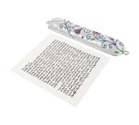 ORFOFE Mezuzah Dipinta a Mano con Pergamena Kosher, Custodia in Lega di Zinco Resistente, Decorazione Tradizionale per Ingresso Casa, Facile Sostituzione Rotolo