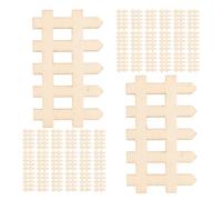 ORFOFE Mini Recinzione da Giardino in Legno 200 Pezzi Mini Staccionata Decorativa per Casa delle Bambole e Bonsai Recinzione in Miniatura per delle Fate e Terrari Accessori