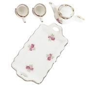 ORFOFE Mini Set da Tè in Ceramica 1:12 Accessori per Bambini Casa Decorazione Realistica e Facile da Trasportare