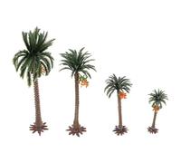 ORFOFE Miniatura Albero di Cocco 4 Pezzi Palma Artificiale in Plastica per Micro Paesaggi Decorazione Scenari Fai da Te e Tavolo di Sabbia Miniature di Palma da Cocco Realistica per