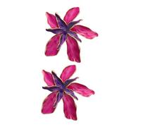 ORFOFE Orecchini Donna Fiore Smaltati Leggeri con Design a Doppi Strati Eleganti Accessori Moda Quotidiana