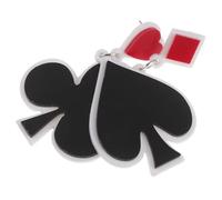 ORFOFE Orecchini Pendenti a Forma di Carte da Gioco Ciondoli a Cuore in Acrilico Leggero, Orecchini Spaiati Punk per Donne, Accessorio Versatile per Feste e Uso Quotidiano