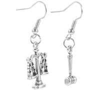 ORFOFE Orecchini Pendenti Donna in Acciaio con Bilancia della Giustizia e Martelletto Decorativi Fashion Leggeri e Resistenti Regalo per Avvocati e Studenti di Legge