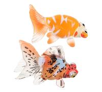 ORFOFE Ornamenti Pesce Rossi 2 Pezzi in Miniatura di Plastica per Acquario Stimolo di Discussione sulla Vita Oceanica, Giocattoli Educativi per Ragazzo Ragazza a Casa e Scuola