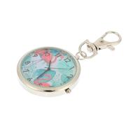 ORFOFE Orologio da Tasca Numeri Chiari Portachiavi in Lega Argento Vintage Design Portatile per Infermiere e Studenti Durante gli Esami