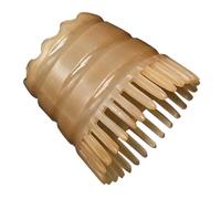 ORFOFE Pettine in Corno Di Bufalo Per Massaggi Naturali Al Cuoio Capelluto, Spazzola Per Shampoo Compatta e Leggera, Massaggiatore Manuale Per Viaggi e Benessere Scalp