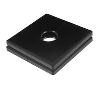 ORFOFE Piastra di Copertura Quadrata in Abs 28 Mm con Foro Passacavi Staccabile, Flangia Divisa per Bocchetta Tubo Dell’acqua Nera, 2 Pezzi, per Cablaggio Prese e Interruttori in Casa