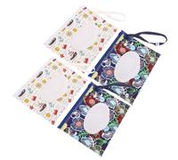 ORFOFE Porta Salviette per Ragazzo Ragazza in Eva Riutilizzabile, Custodia Portatile da Viaggio Cerniera Liscia, Set da 4 Pezzi per Salviette Umidificate e Vestiti