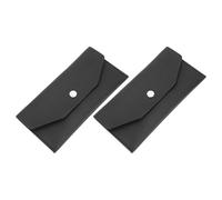 ORFOFE Portafoglio lungo da Donna in Pelle PU Borsa a Busta Nera 2 Pezzi Portamonete Cerniera Compatto e Resistente per Uso Quotidiano e Sicurezza degli Effetti Personali