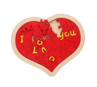 ORFOFE Puzzle Cuore in Legno Decorazione e Matrimonio Regalo Attività Rilassante e Decorazione da Tavolo