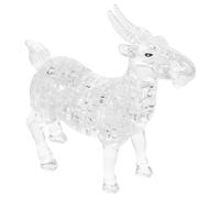 ORFOFE Puzzle Di Cristallo 3d Capra Ornamento Da Tavolo Decorazione in Vetro Bianco Creativo Per Decorare Casa Ufficio e Cantinetta Regalo Di Compleanno