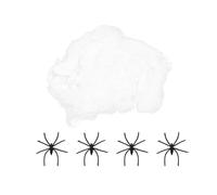 ORFOFE Ragnatele di Halloween Decorative di Ragni Finti per Interno ed Esterno Materiale Leggero Facile da Usare e Riporre per Creare Atmosfera Spaventosa Durante Festival di Halloween