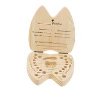 ORFOFE Scatola della Fatina dei Denti per Bambini in Legno Custodia Personalizzabile, Dimensioni Adatte per Ogni Dente Deciduo, per Conservare Ricordi nel Cuscino