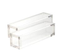ORFOFE Scatola Porta Dadi Acrilica Magnetica 2 Pezzi Leggera e Trasparente Coperchio per Conservare Piccoli Oggetti in Camera da Letto o Cucina