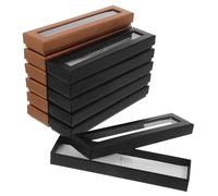 ORFOFE Scatola Regalo per Penne in Carta Finestra Trasparente 12 Pezzi Soluzione Versatile per Esposizione e Confezionamento in Ufficio e Business
