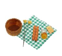 ORFOFE Set 1 Cestino Mini Pane per Casa delle Bambole, Decorazione Miniatura Resistente per Scenografie Fotografiche e Giocattolo Educativo, Accessorio per Esposizioni e Ambienti