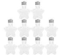 ORFOFE Set 10 Bottiglie Vuote in Plastica Pet a Forma di Stella per Decorazioni Natalizie da Appendere All'albero, Contenitori Riutilizzabili per Caramelle e Piccoli Oggetti