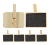 ORFOFE Set 10 Pezzi Lavagnette Segnaposto Nere in Legno Rettangolari con Clip Resistenti per Ristoranti e Progetti Creativi Multiuso