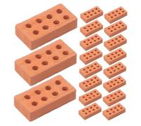 ORFOFE Set 100 Pezzi Mini Mattoncini in Argilla per Ceramica, Mattoncini Giocattolo Fai da Te per Costruzioni, Decorazioni Micro-paesaggio, Sviluppo Motorio e Creatività