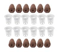 ORFOFE Set 12 Blocchi Nutritivi per Coltivazione Senza Suolo Cestini in Plastica a Rete Tazze Idroponiche Leggere e Resistenti per Giardino Serra Domestica e Vivaio
